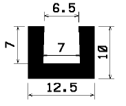 TU1- 2081 - gumiprofilok - U alakú profilok