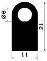 HR 2094 - szilikon gumiprofilok - Félkör alakú, D-profilok