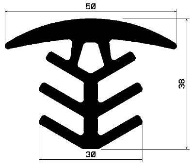 FA 2102 - gumiprofilok - Takaró és 'T' alakú profilok