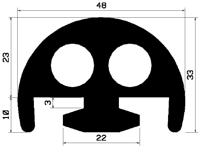 RT 2118 - EPDM gumiprofilok - Gördülő ajtó - ujjvédő profilok