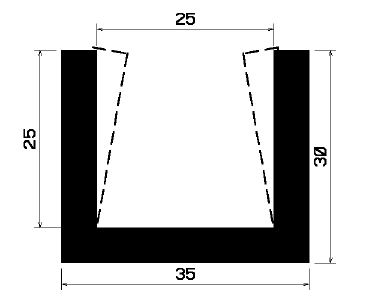 TU1- 2125 - rubber profiles - U shape profiles