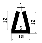 - TU1- 2130 1B= 100 m - gumiprofilok - U alakú profilok - TU1- 2130 1B= 100 m - gumiprofilok - U alakú profilok