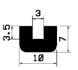 TU1- 2129 - gumiprofilok - U alakú profilok