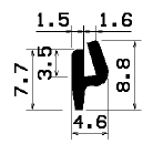 TU1- 2438 - szilikon gumiprofilok - U alakú profilok