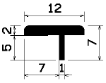T 2452 - gumiprofilok - Takaró és 'T' alakú profilok