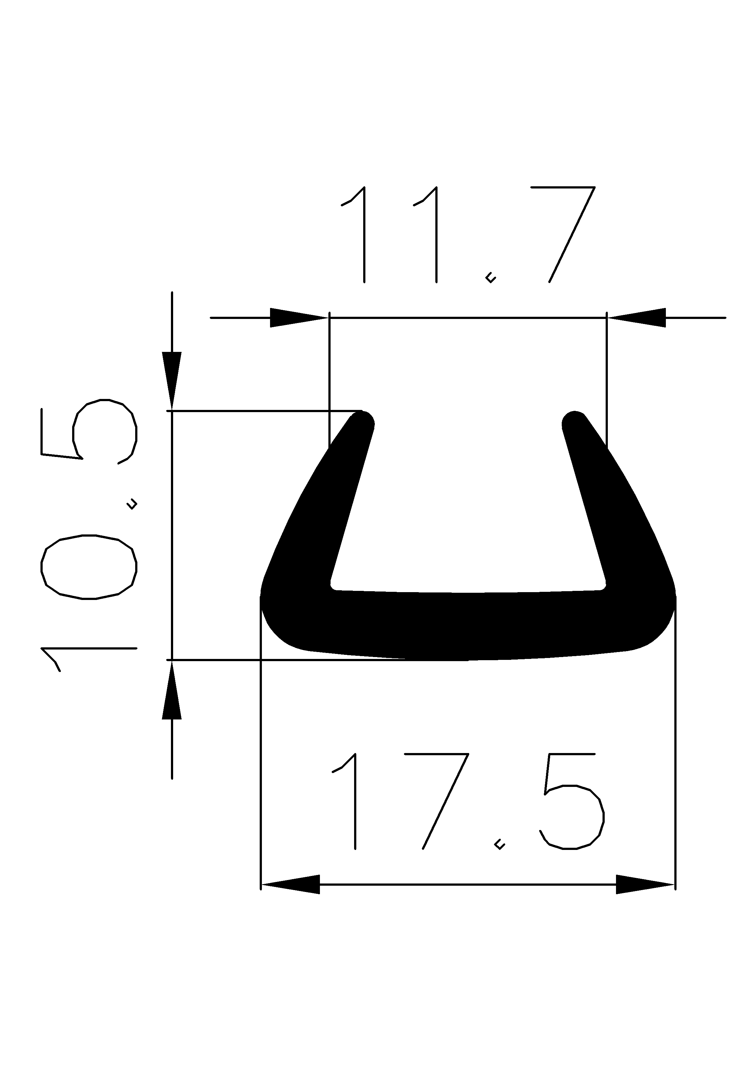 7470160KG - EPDM-Gummi -Profile - U-Profile