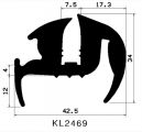 KL 2469 - rögzítő EPDM  profilok - Rögzítő és feszítő profilok