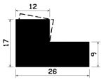 Wi 2170 - gumi profilok - Szögalakú profil / L-profil Wi 2170 - gumi profilok - Szögalakú profil / L-profil
