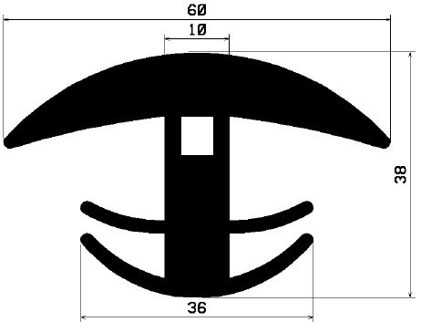 FA 2169 - EPDM Gummi-Profile - Abdeckung und T-Profile