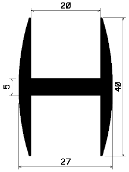 H 2183 - szilikon gumiprofilok - H alakú profilok