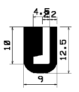 TU1- 2191 - gumiprofilok - U alakú profilok