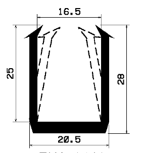 TU1- 2212 - gumiprofilok - U alakú profilok