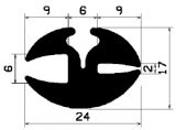 KL 2216 - EPDM Dichtungs-Gummiprofile - Klemmprofile / Befestigungs- und Dichtungsprofile