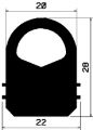 HR 2218 - EPDM gumiprofilok - Félkör alakú, D-profilok HR 2218 - EPDM gumiprofilok - Félkör alakú, D-profilok