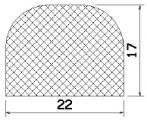 MZS 25785 - EPDM szivacs gumiprofilok - Félkör alakú, D-profilok