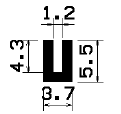TU1- 2237 - gumiprofilok - U alakú profilok