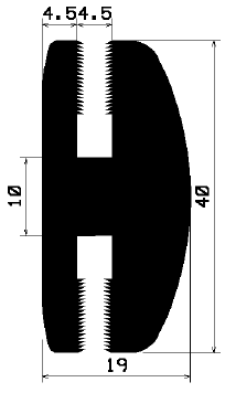H 2245 - EPDM gumiprofilok - H alakú profilok