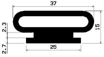 RT 2249 - EPDM gumiprofilok - Gördülő ajtó - ujjvédő profilok RT 2249 - EPDM gumiprofilok - Gördülő ajtó - ujjvédő profilok