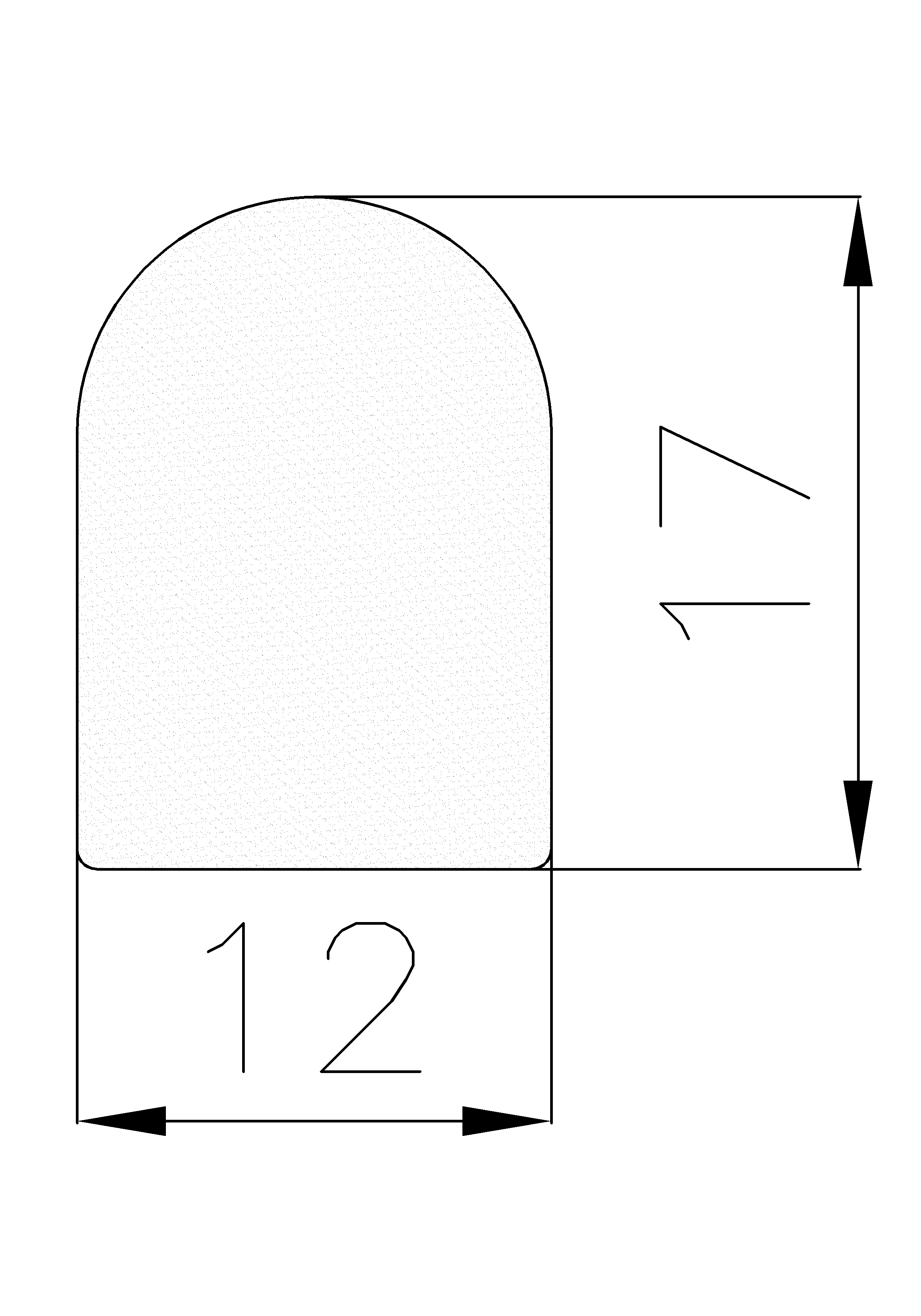 7870403KG - EPDM-Schaumgummi-Profile - Halbrundprofile / D-Profile