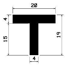 T 2257 - gumiprofilok - Takaró és 'T' alakú profilok