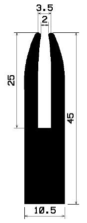 TU1- 2262 - gumiprofilok - U alakú profilok