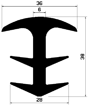 FA 2285 - rubber profiles - Cover and T-profiles FA 2285 - rubber profiles - Cover and T-profiles