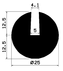 TU1- 2415 - gumiprofilok - U alakú profilok
