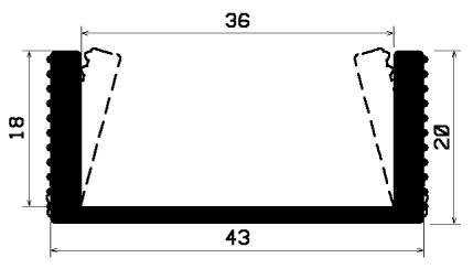 TU1- 2425 - gumiprofilok - U alakú profilok