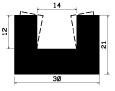 TU1- 2457 - EPDM-Gummi -Profile - U-Profile