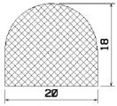 MZS 25801 - EPDM szivacs gumiprofilok - Félkör alakú, D-profilok MZS 25801 - EPDM szivacs gumiprofilok - Félkör alakú, D-profilok