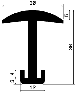 FA 2409 - EPDM Gummi-Profile - Abdeckung und T-Profile