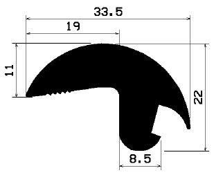 FA 2420 - gumiprofilok - Takaró és 'T' alakú profilok