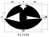 KL 2498 - rögzítő EPDM  profilok - Rögzítő és feszítő profilok
