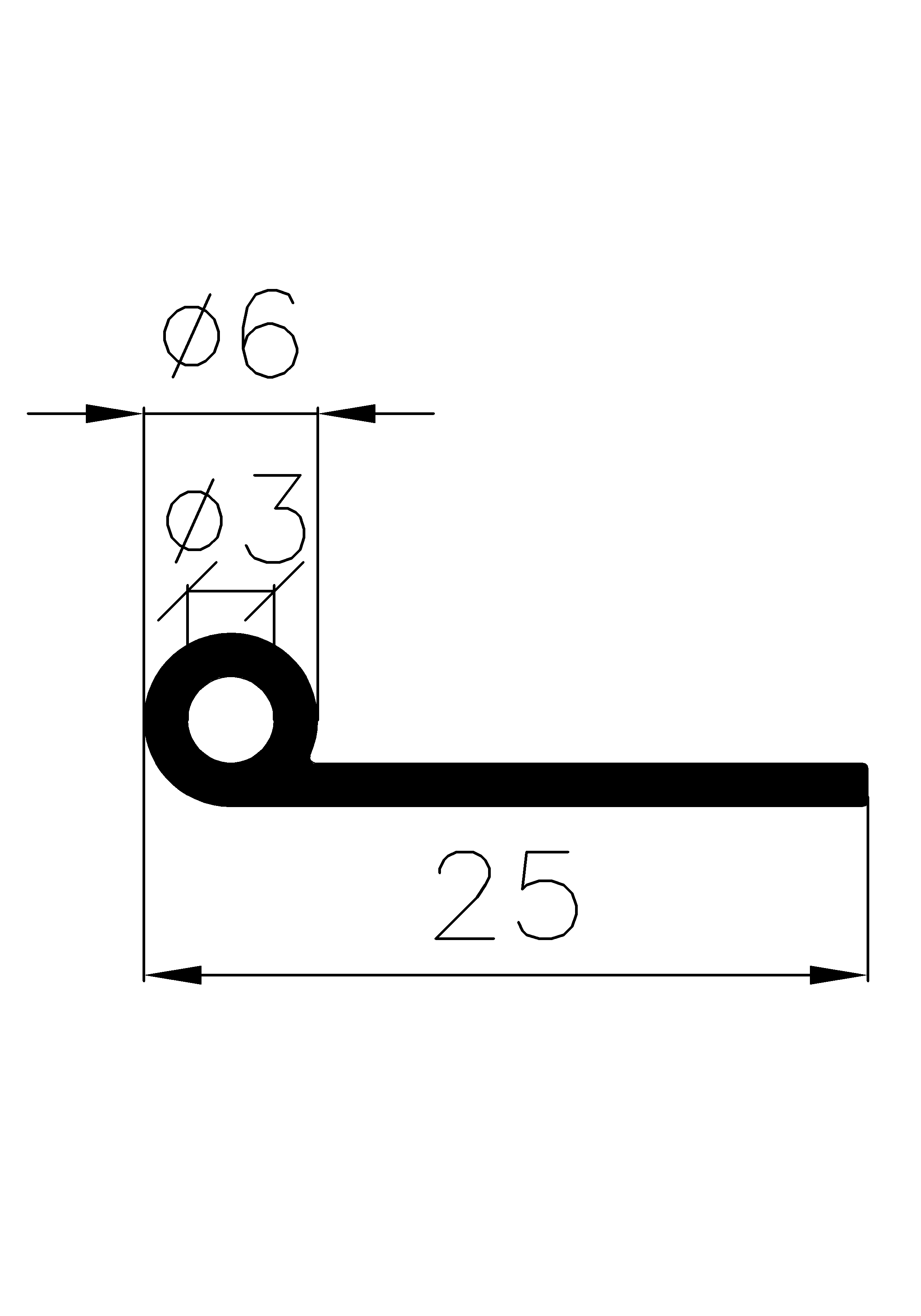 8570360KG - EPDM profiles - Flag or 'P' profiles