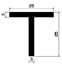 T 1674 - gumiprofilok - Takaró és 'T' alakú profilok