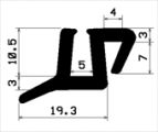 Z1 -2120 - Gummiprofile - Türscheiben- Fensterdichtungsprofile