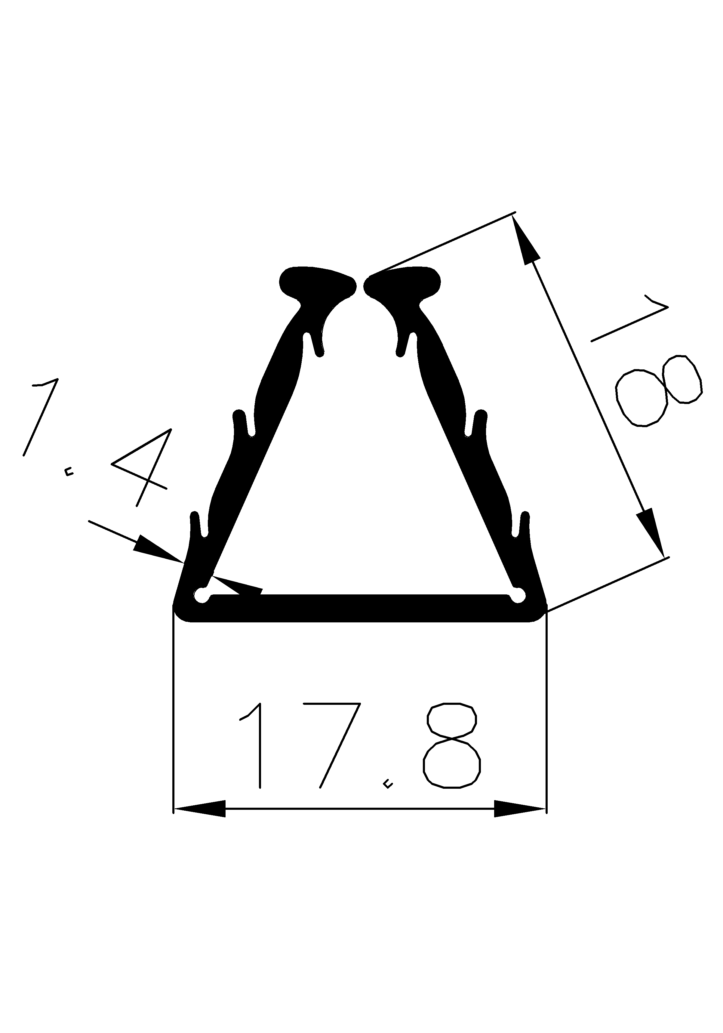 9810370KG - rubber profiles - U shape profiles