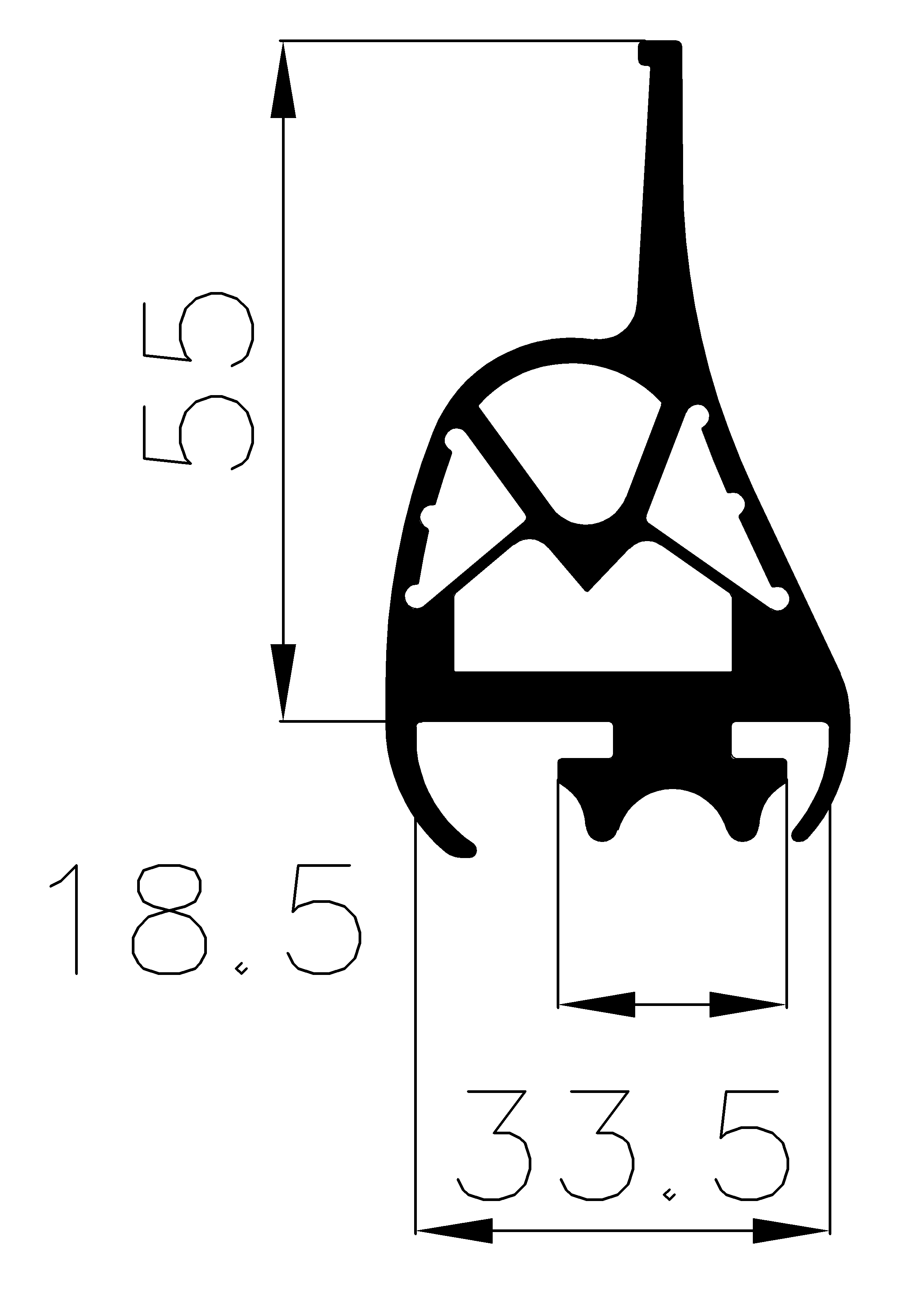 9860365KG - EPDM gumiprofilok - Gördülő ajtó - ujjvédő profilok 9860365KG - EPDM gumiprofilok - Gördülő ajtó - ujjvédő profilok