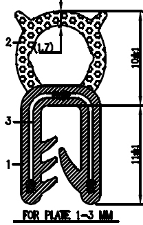 B_COEX011 - coextrudált fémbetéttel - Élvédő profilok B_COEX011 - coextrudált fémbetéttel - Élvédő profilok