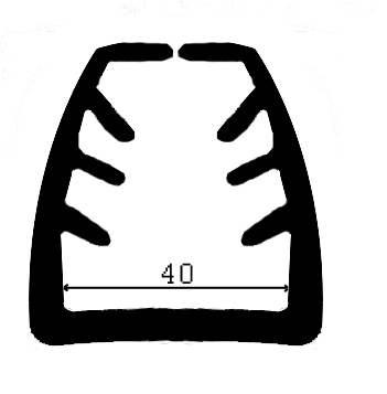 TU1 - G048 52×47 mm - gumiprofilok - U alakú profilok