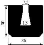 TU1 - G049 - gumiprofilok - U alakú profilok TU1 - G049 - gumiprofilok - U alakú profilok