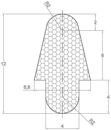 10980403KG - Egyéb szigetelő, tömítő profilok