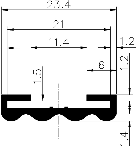 SE - G141 21×1,5 mm - Clip profiles
