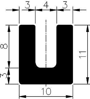 TU1 - G263 - szilikon gumiprofilok - U alakú profilok