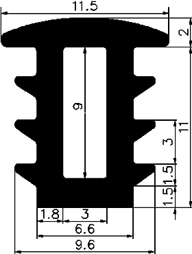 FA - G274 - gumiprofilok - Takaró és 'T' alakú profilok