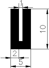 TU1 - G392 - szilikon gumiprofilok - U alakú profilok