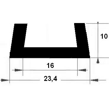 TU1 - G431 - szilikon gumiprofilok - U alakú profilok