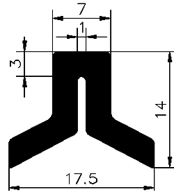 SDL - G476 17,5×14 mm - without metal insert - Edge protection profiles