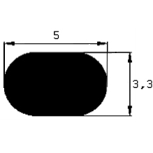 SIR - G538 5×3,3 mm - szilikon gumiprofilok - Kör és ovál alakú profilok