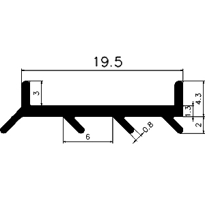 KS - G546 - Üveg szorító, üvegező profilok